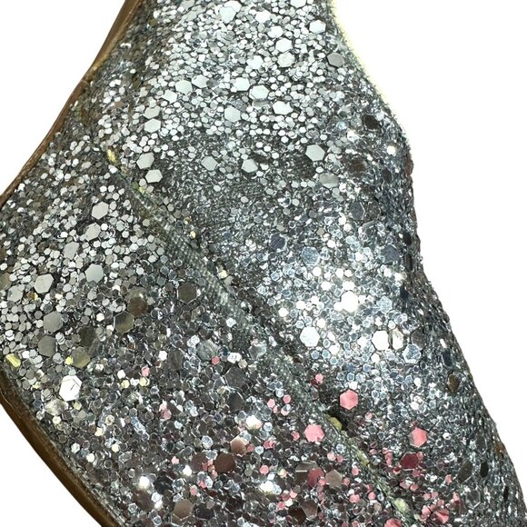 Miu Miu Silver Glitter Platform Heels Size 36.5 Pumps - Picture 9 of 9
